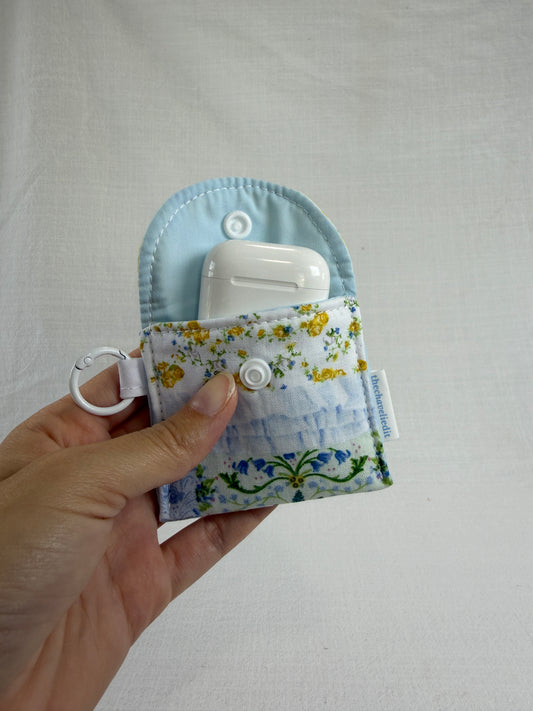 Yellow Patchwork Earbuds Case