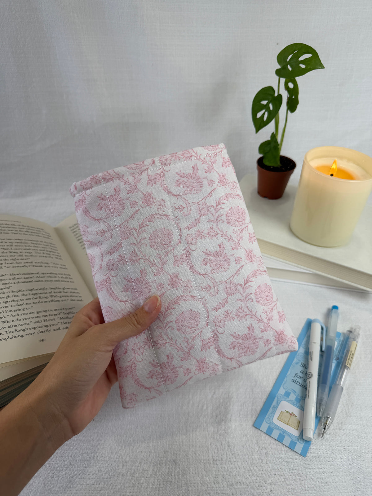 Vintage Pink Book Sleeve