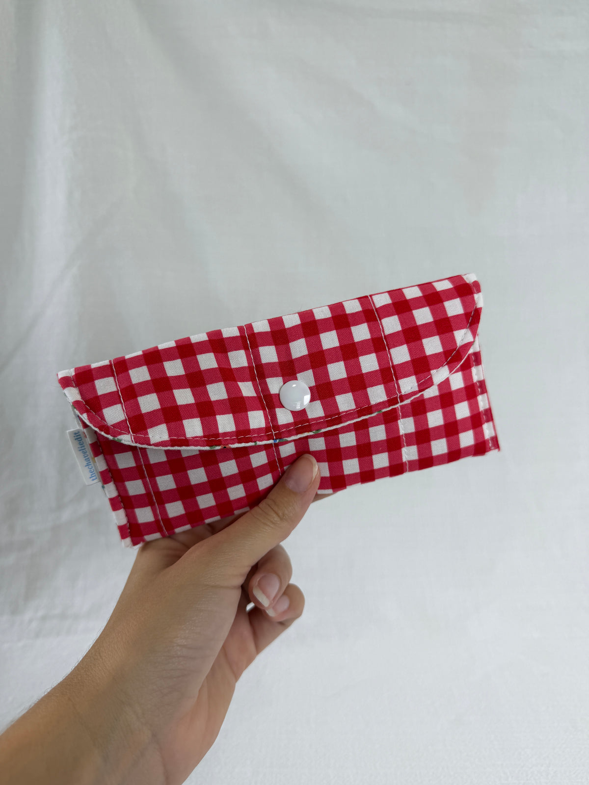 Red Gingham Glasses Case