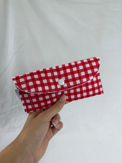 Red Gingham Glasses Case