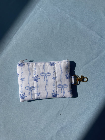 Blue Bows Keychain Wallet