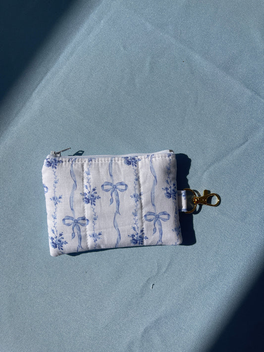 Blue Bows Keychain Wallet