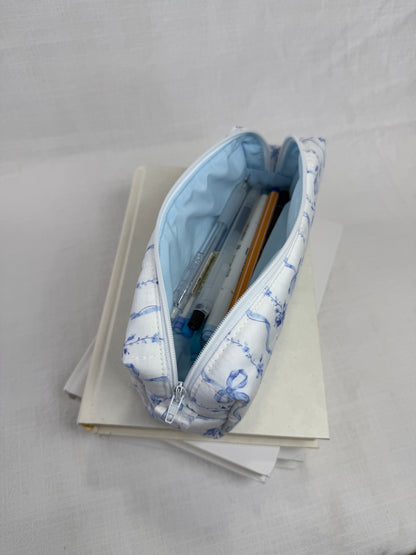 Blue Bows Pencil Pouch