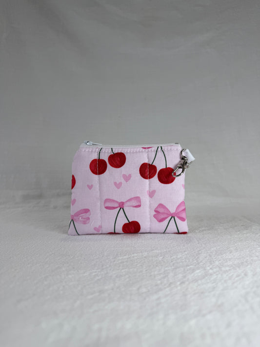 Cherries and Bows Keychain Wallet