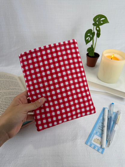Red Gingham Book Sleeve