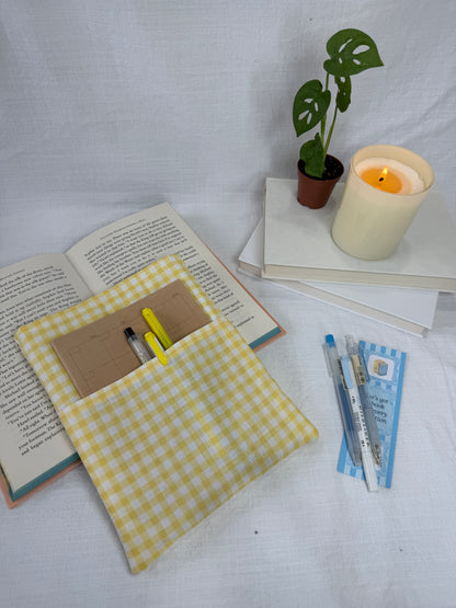 Yellow Gingham Book Sleeve