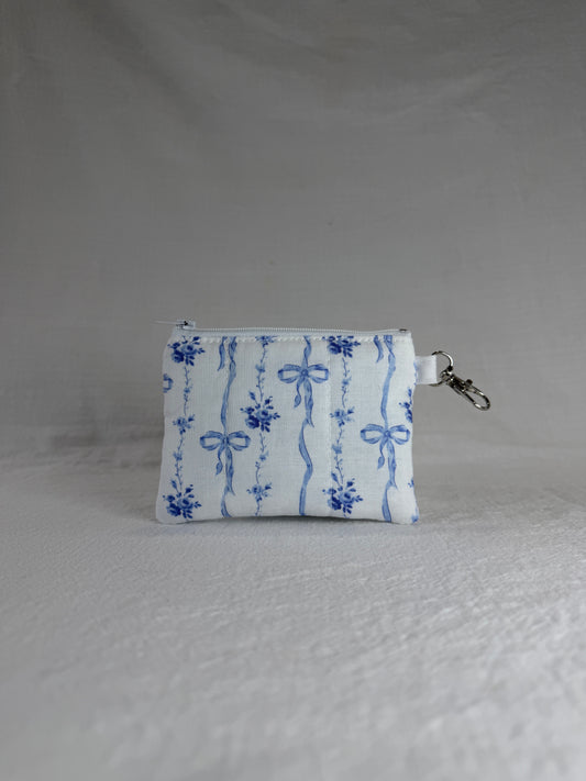 Blue Bows Keychain Wallet