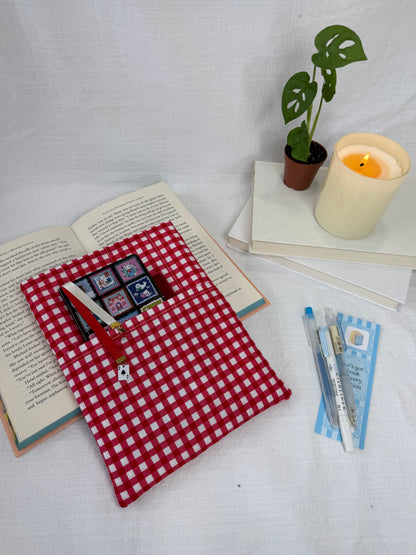 Red Gingham Book Sleeve