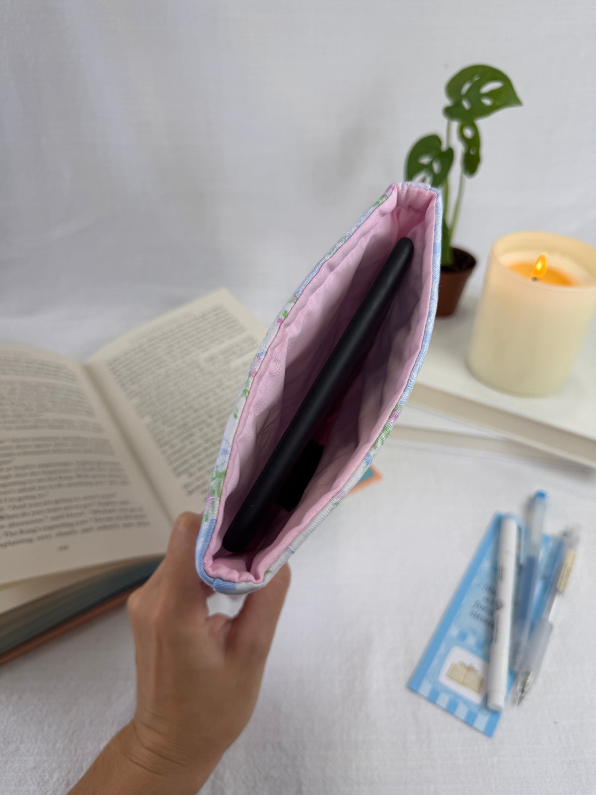 Purple Patchwork Book Sleeve