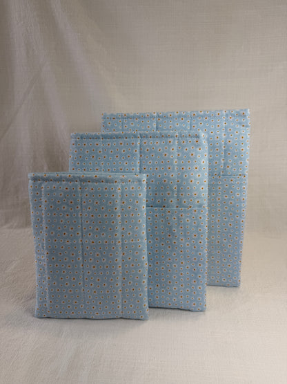 Daisies on Blue Book Sleeve