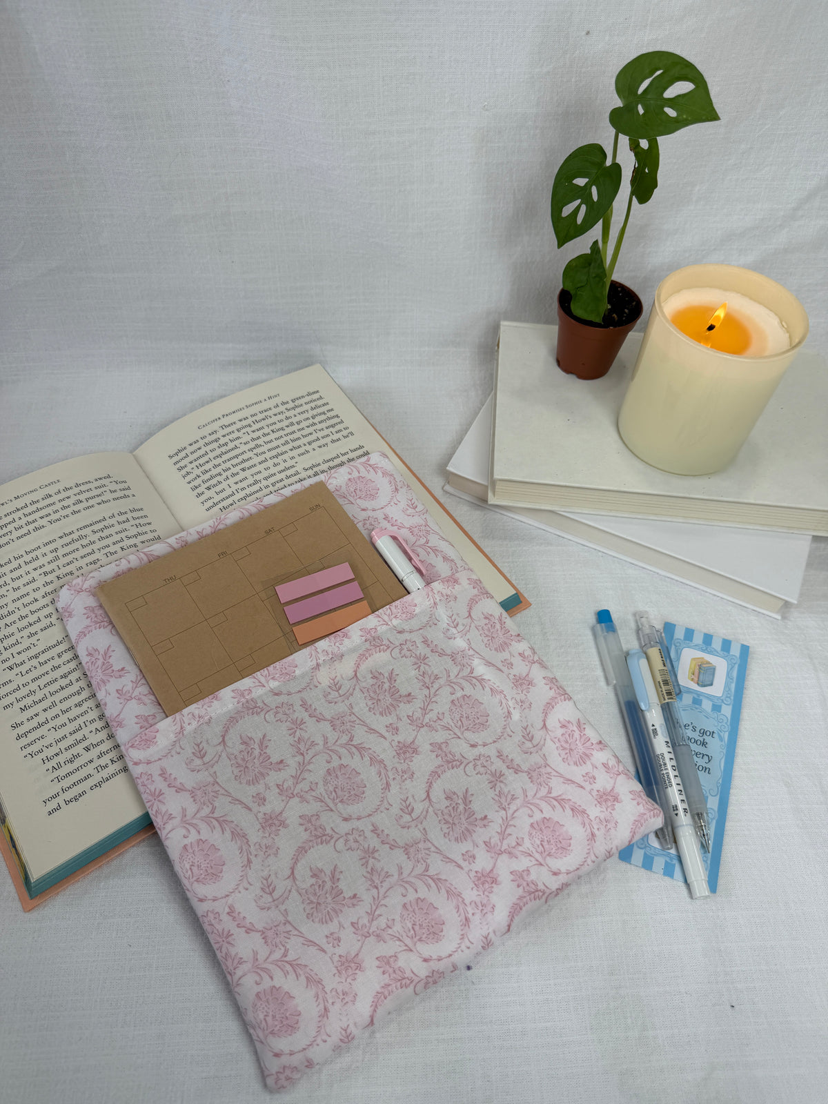 Vintage Pink Book Sleeve