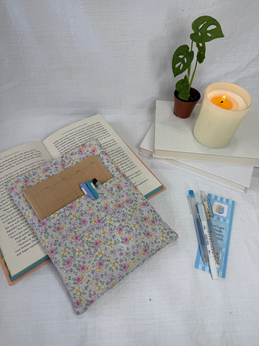 Dusty Pink Flowers Book Sleeve