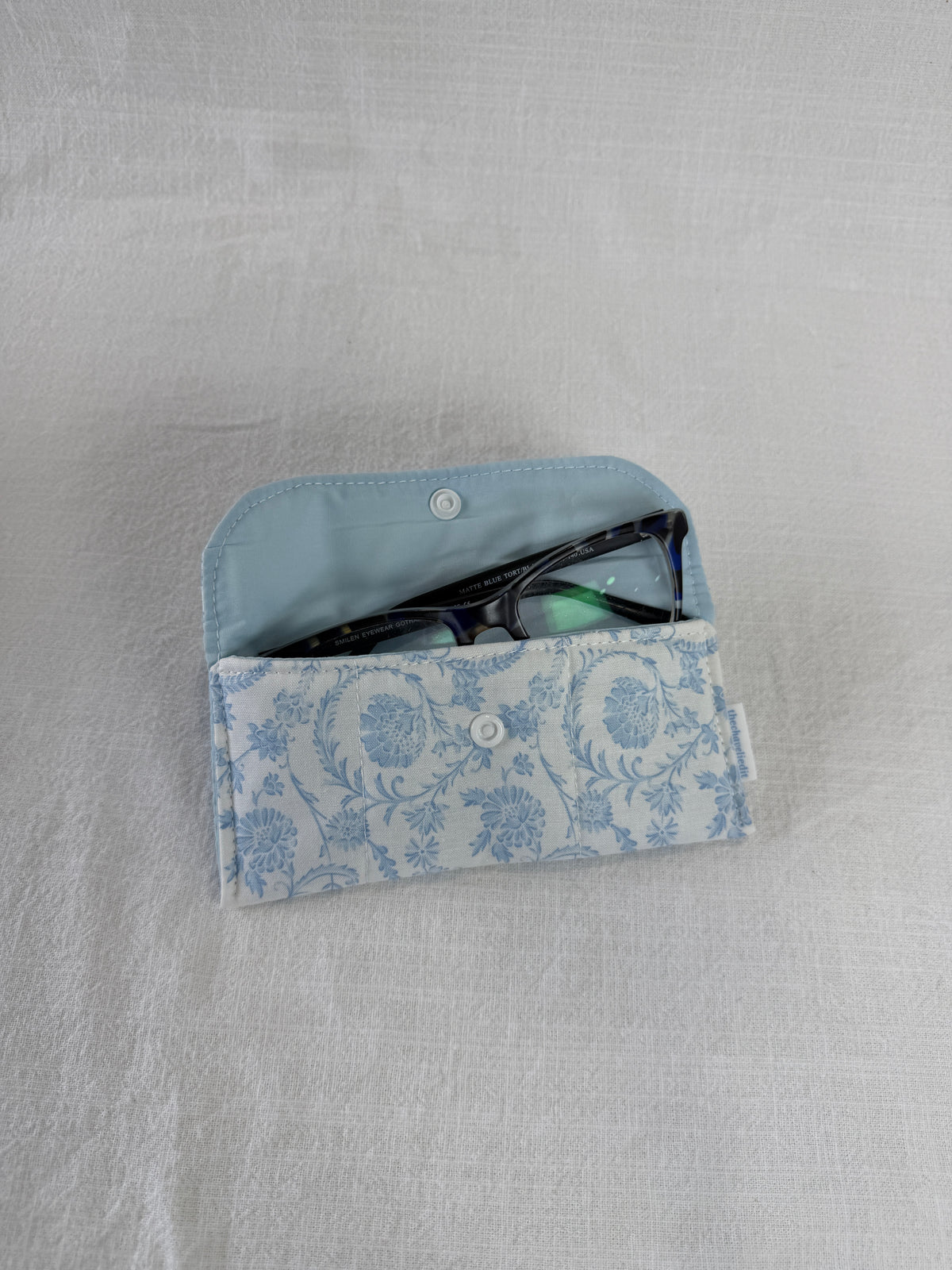 Vintage Blue Glasses Case