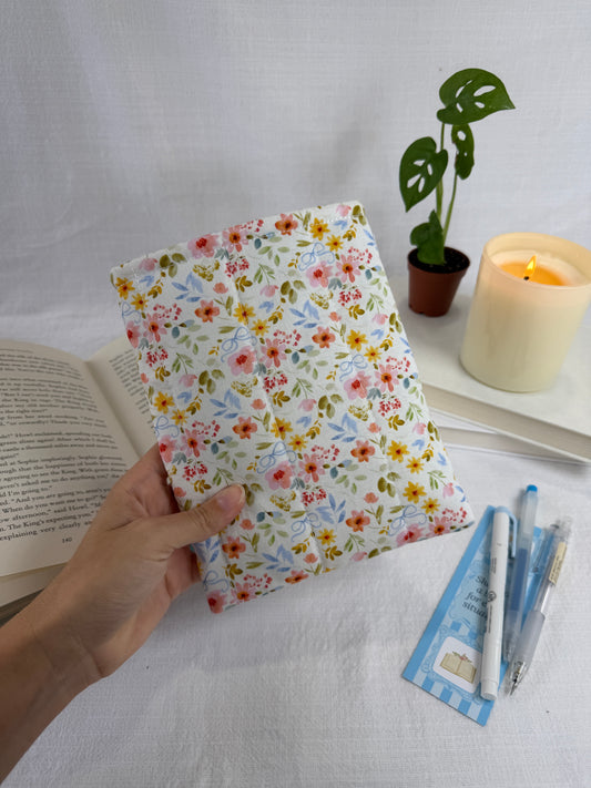 Blue Bow Florals Book Sleeve