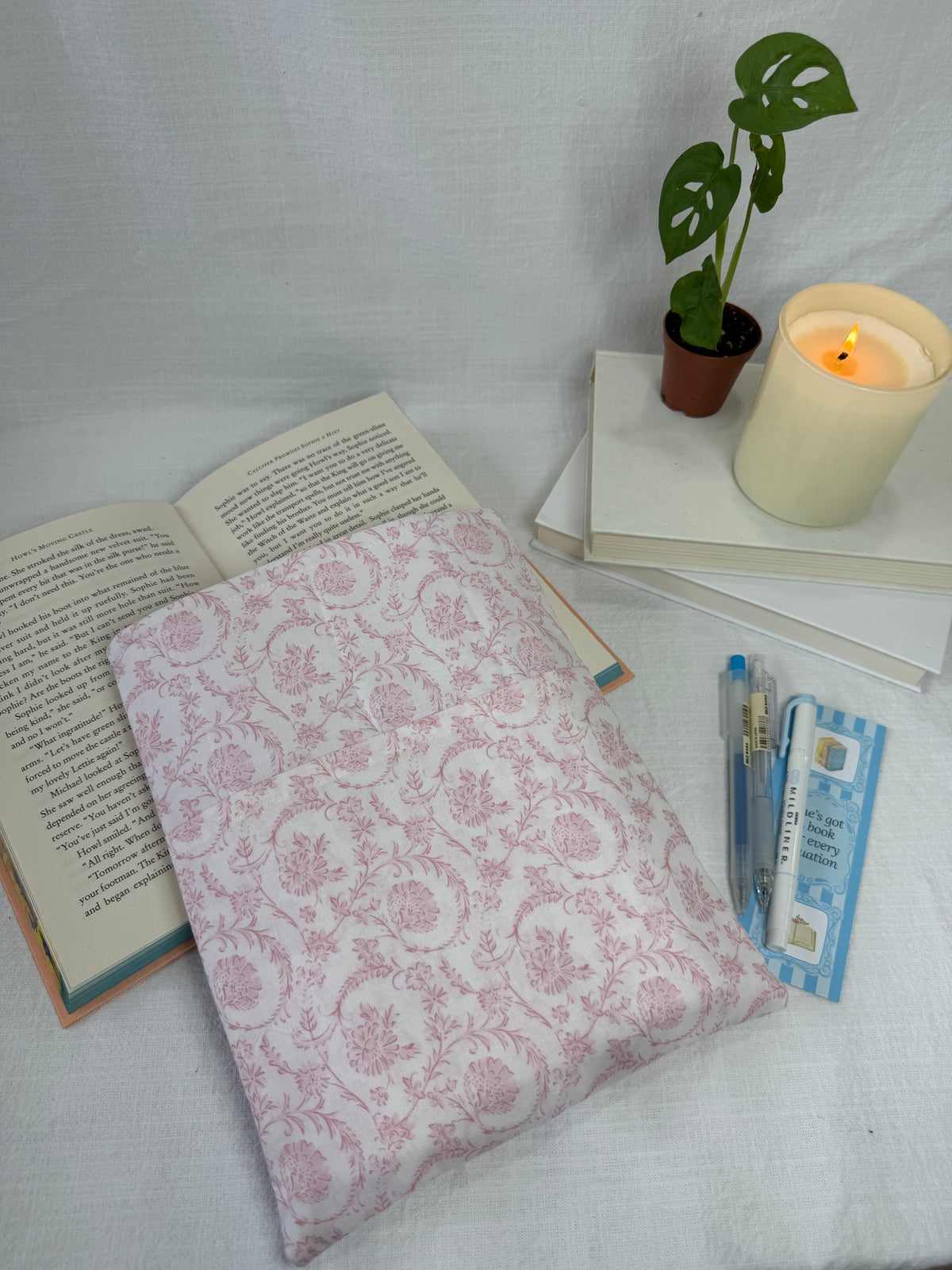 Vintage Pink Book Sleeve