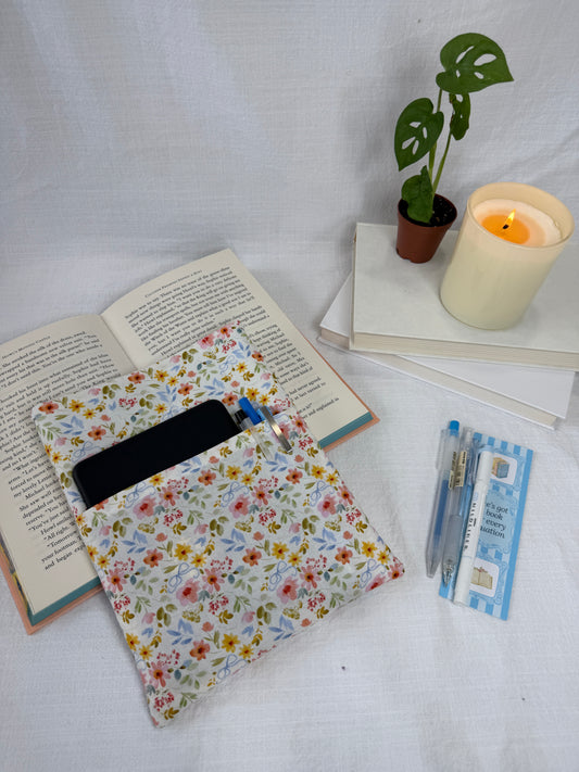 Blue Bow Florals Book Sleeve
