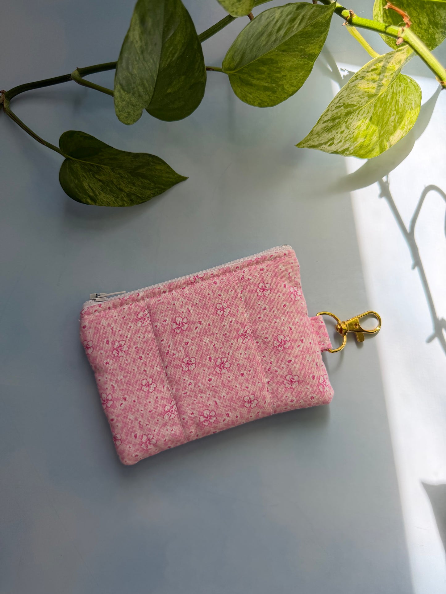 Pink Hibiscus Keychain Wallet