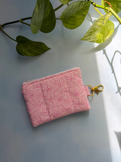 Pink Hibiscus Keychain Wallet