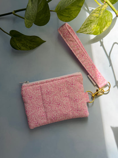 Pink Hibiscus Keychain Wallet