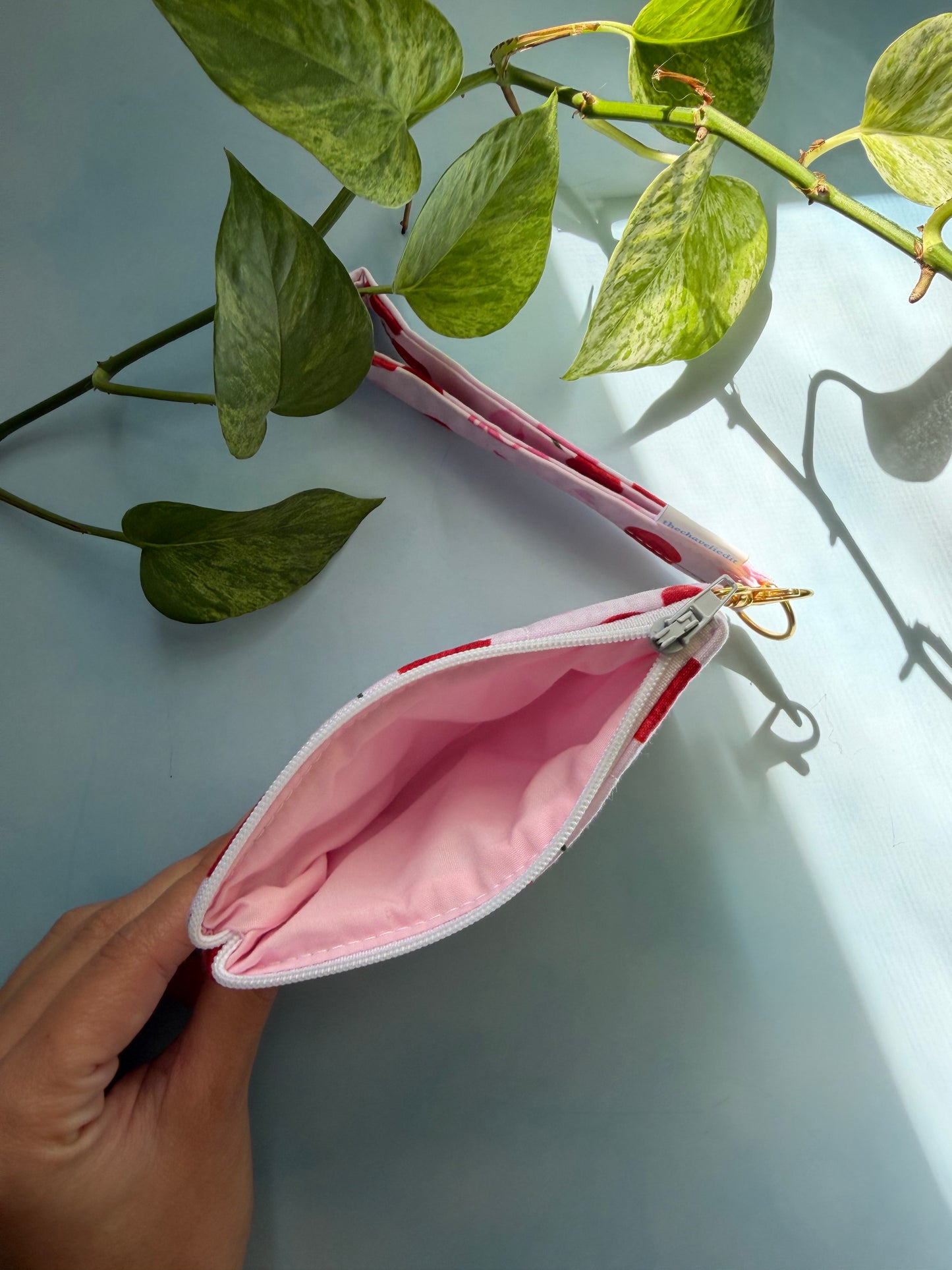 Cherries and Bows Keychain Wallet