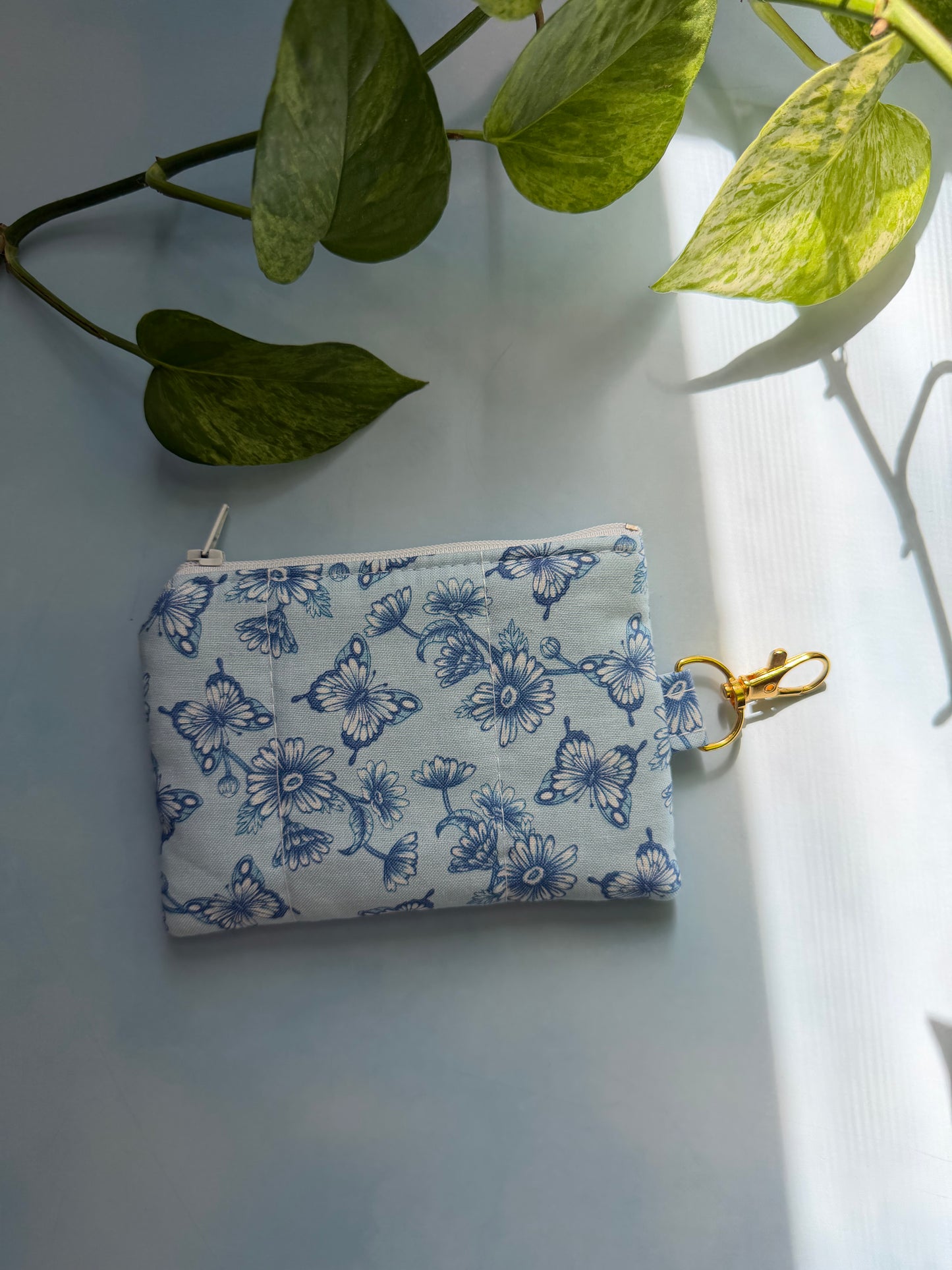 Blue Butterflies Keychain Wallet