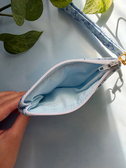 Blue Butterflies Keychain Wallet