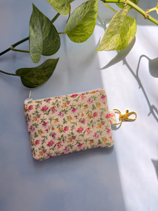Tiny Roses Keychain Wallet