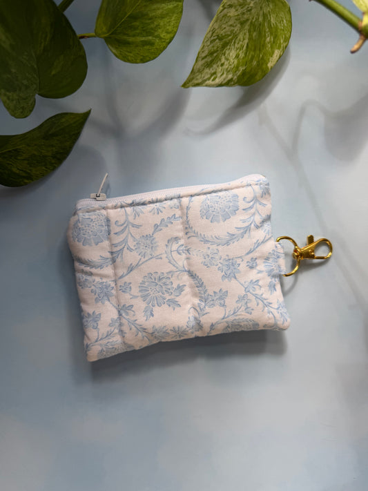 Vintage Blue Keychain Wallet