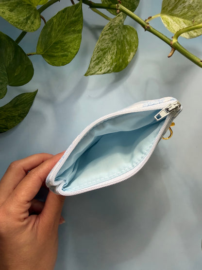 Vintage Blue Keychain Wallet