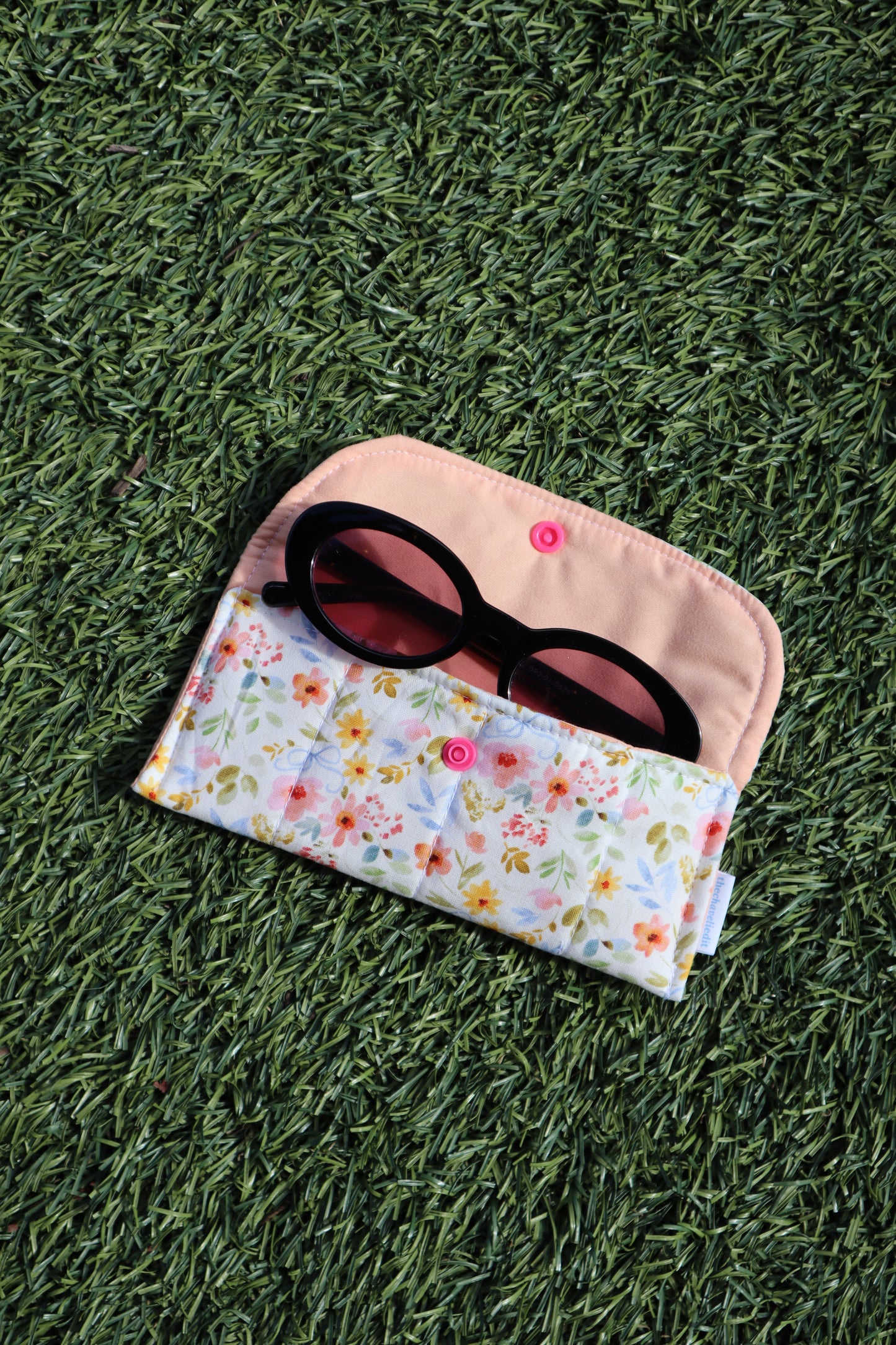 Bow Floral Glasses Case
