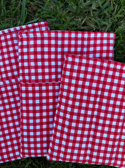 Red Gingham Book Sleeve