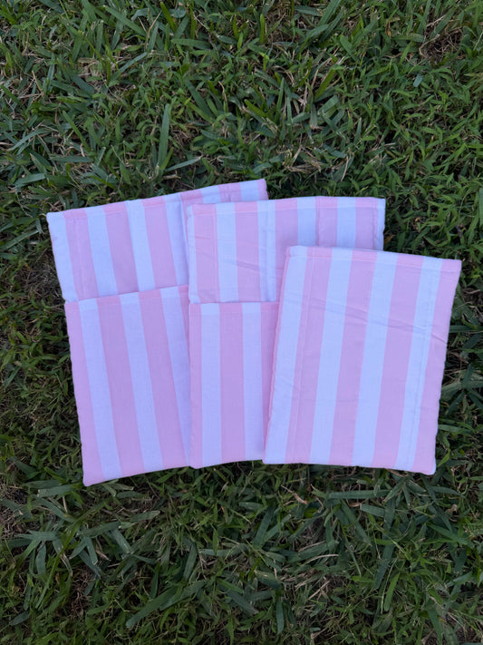 Pink Stripes Book Sleeve