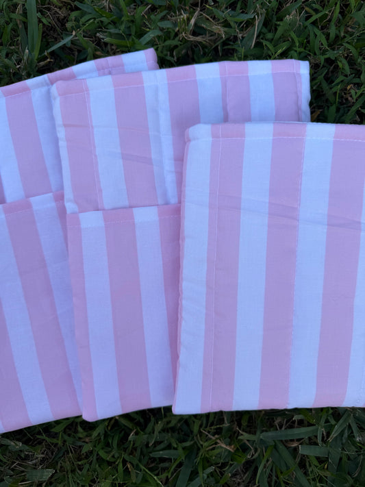 Pink Stripes Book Sleeve
