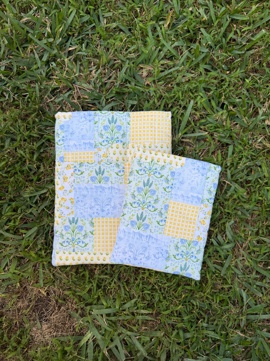 Yellow Patchwork Book Sleeve