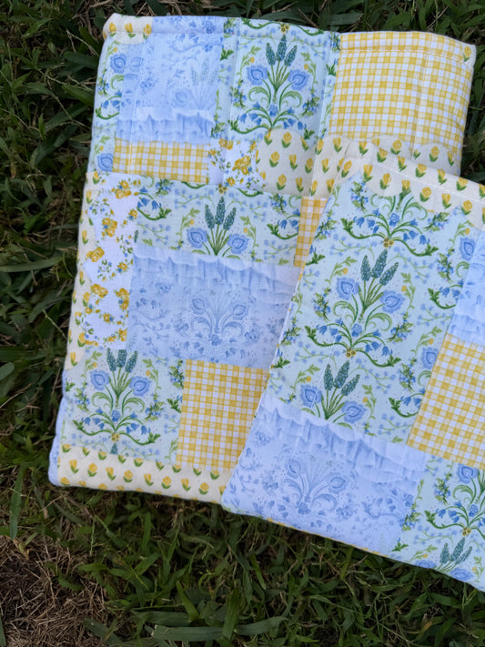 Yellow Patchwork Book Sleeve
