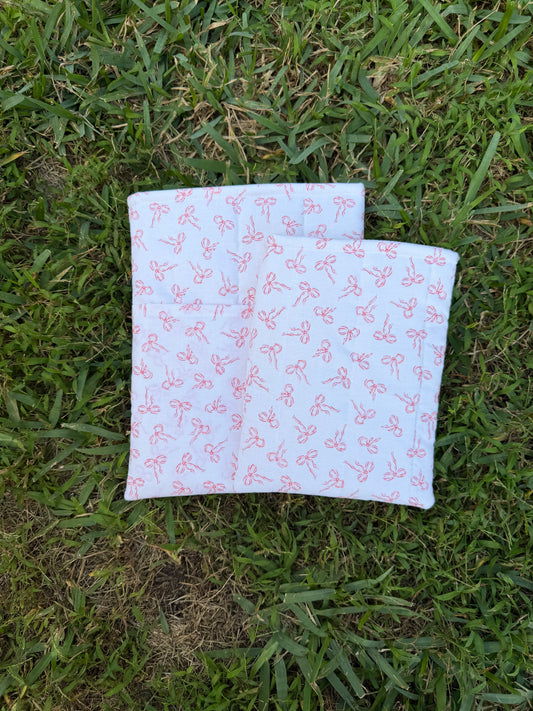 Bows on White Book Sleeve