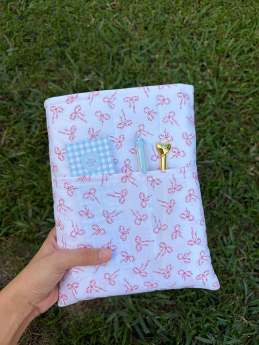 Bows on White Book Sleeve
