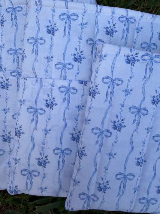 Blue Bow Floral Book Sleeve