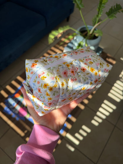 Blue Bow Floral Small Pouch