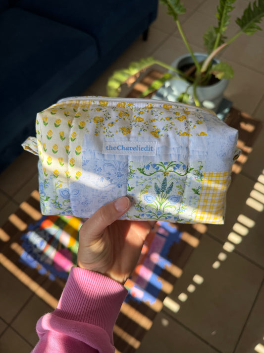 Yellow Patchwork Small Pouch