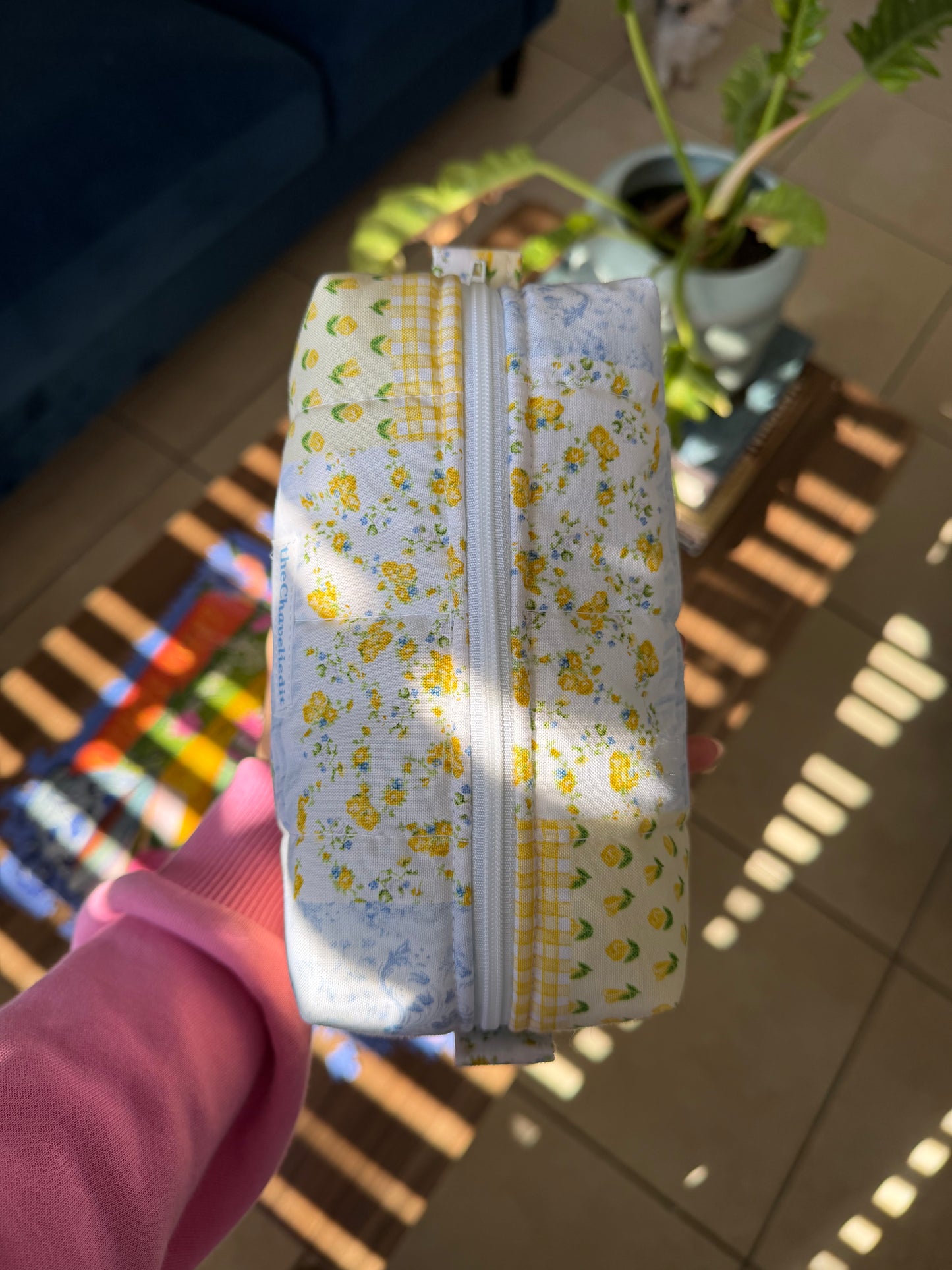 Yellow Patchwork Small Pouch