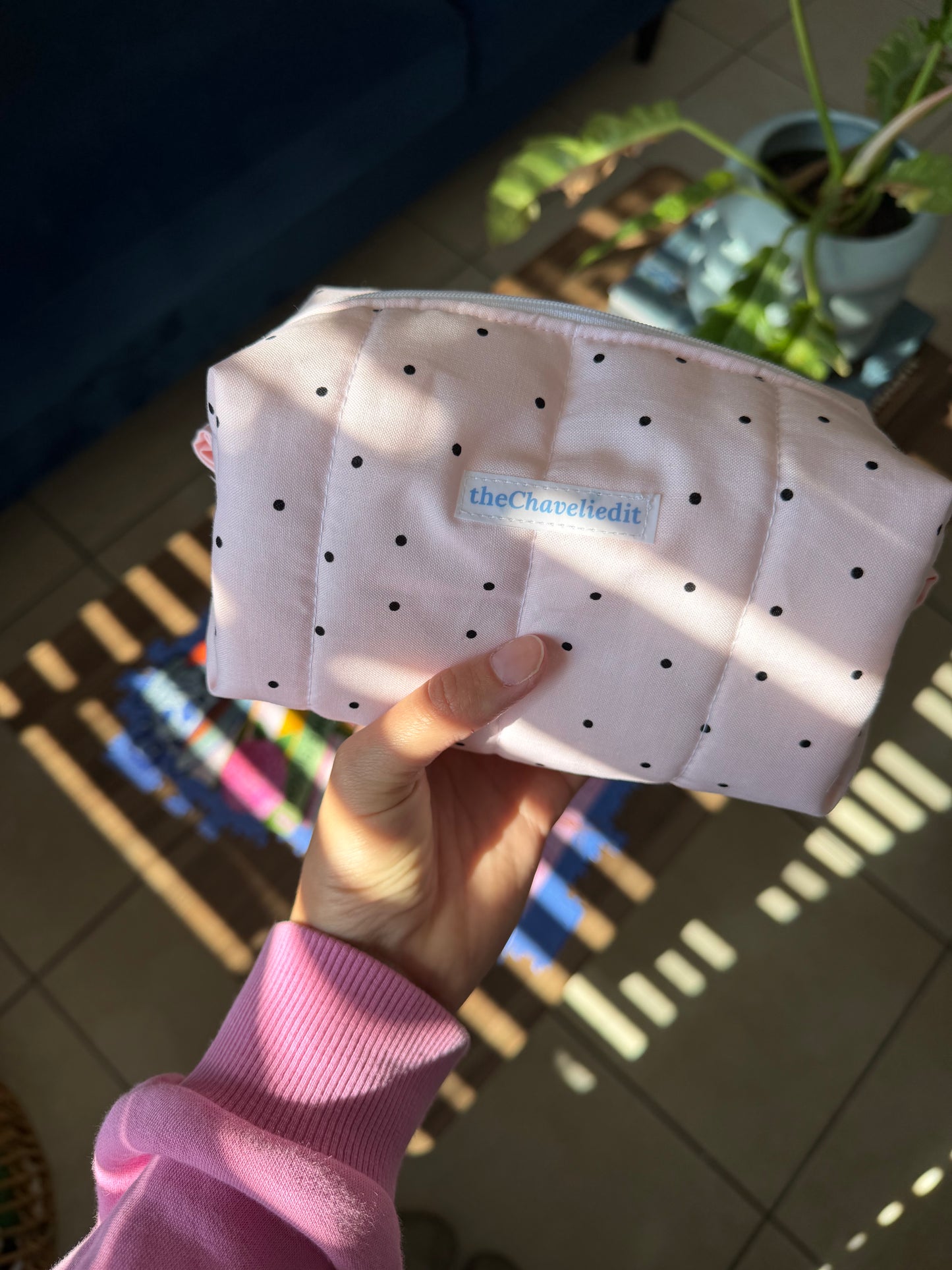 Polkadot on Pink Small Pouch