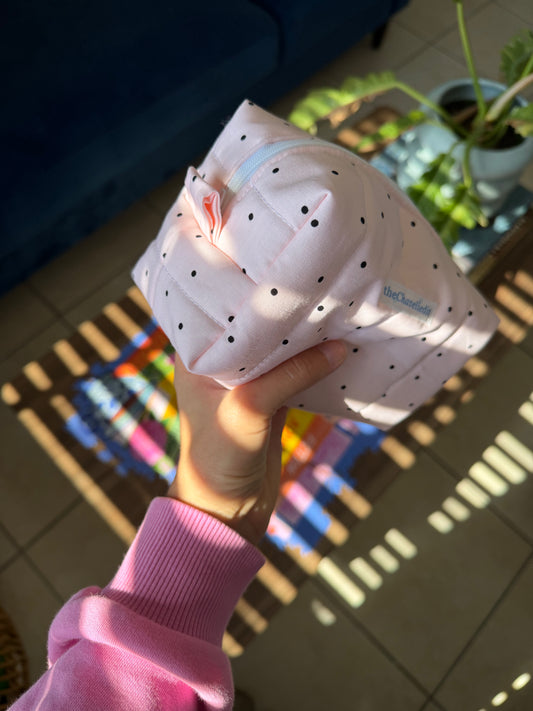 Polkadot on Pink Small Pouch