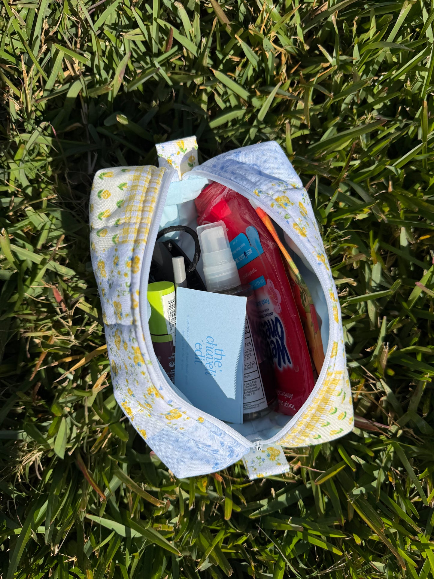 Yellow Patchwork Small Pouch