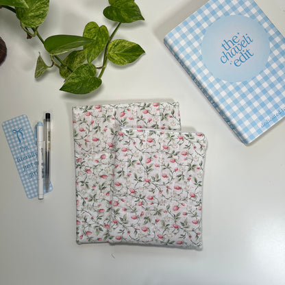 Strawberry Vines Quilted Book Sleeve