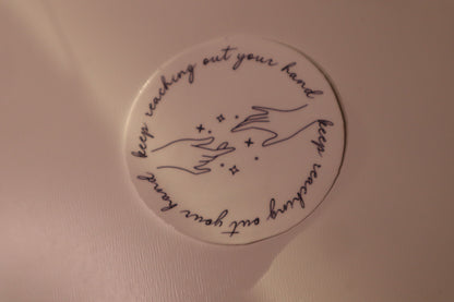 Acotar Quote Sticker Nesta and Cassian | keep reaching out your hand | bookish sticker | laptop sticker | water bottle sticker