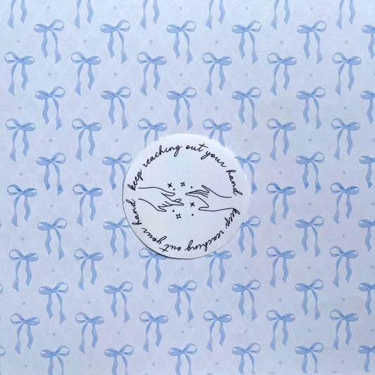 Acotar Quote Sticker Nesta and Cassian | keep reaching out your hand | bookish sticker | laptop sticker | water bottle sticker