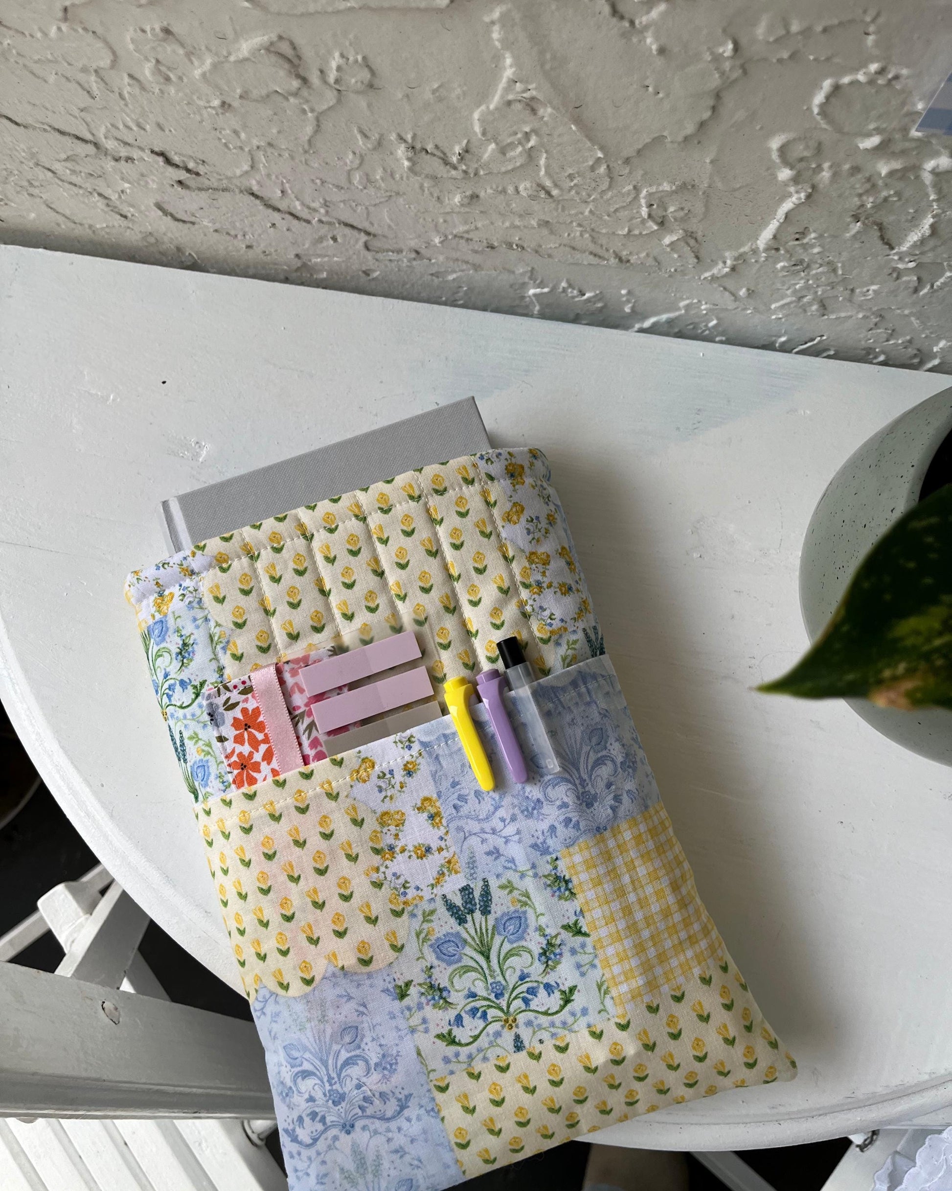Quilted Book Sleeve, Book Lover Gift, Quilted Kindle Sleeve, Book Holder, Gift for Her, Reader Gift Bookish Gifts Bible Cover Tablet Sleeve