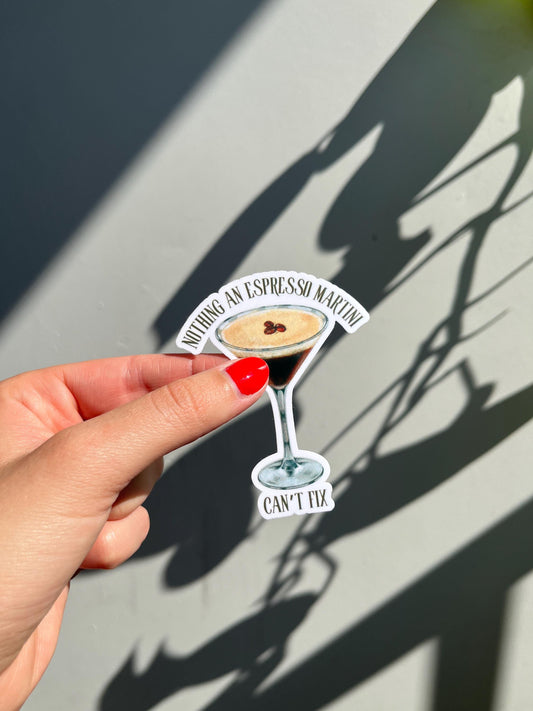 Espresso Martini Sticker, Kindle Sticker, Aesthetic Stickers, It girl Stickers, Cute Girly Stickers, Cute Stickers
