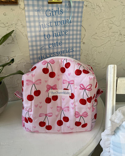Handmade Quilted MakeUp Bag | Travel Make Up Bag | Makeup Bag | Purse Organizer | Cosmetic Pouch | Bridal Party Gift for Her